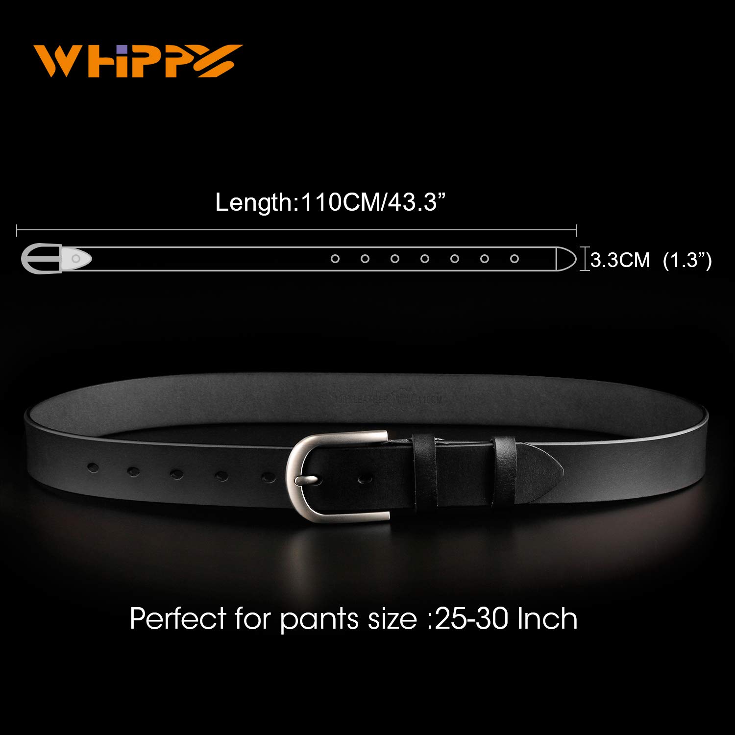 Foto 4 pulgar | Cinturón De Cuero Whippy Para Mujer, Negro, Para Jeans, Pantalones Y Vestidos - Venta Internacional.