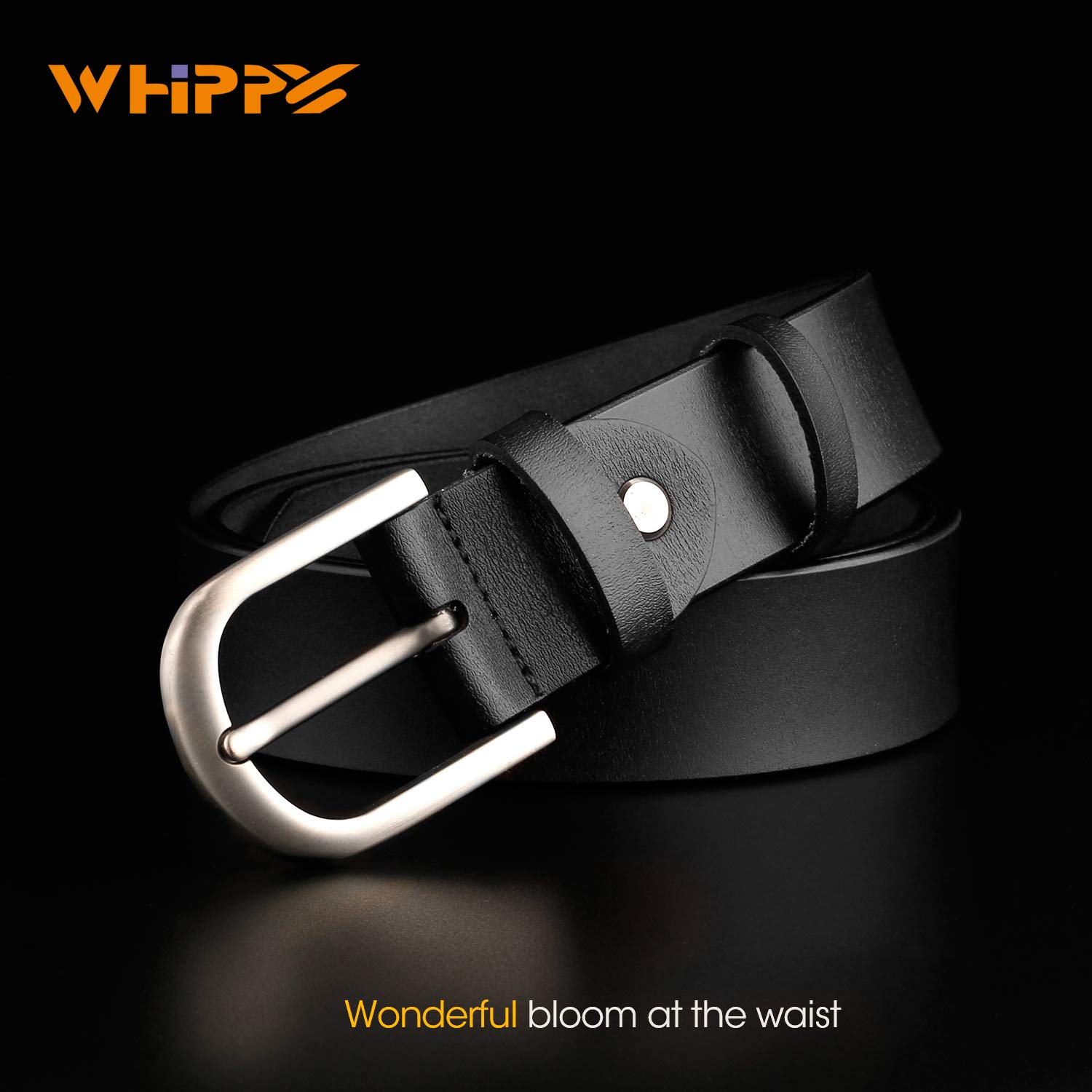 Foto 5 pulgar | Cinturón De Cuero Whippy Para Mujer, Negro, Para Jeans, Pantalones Y Vestidos - Venta Internacional.