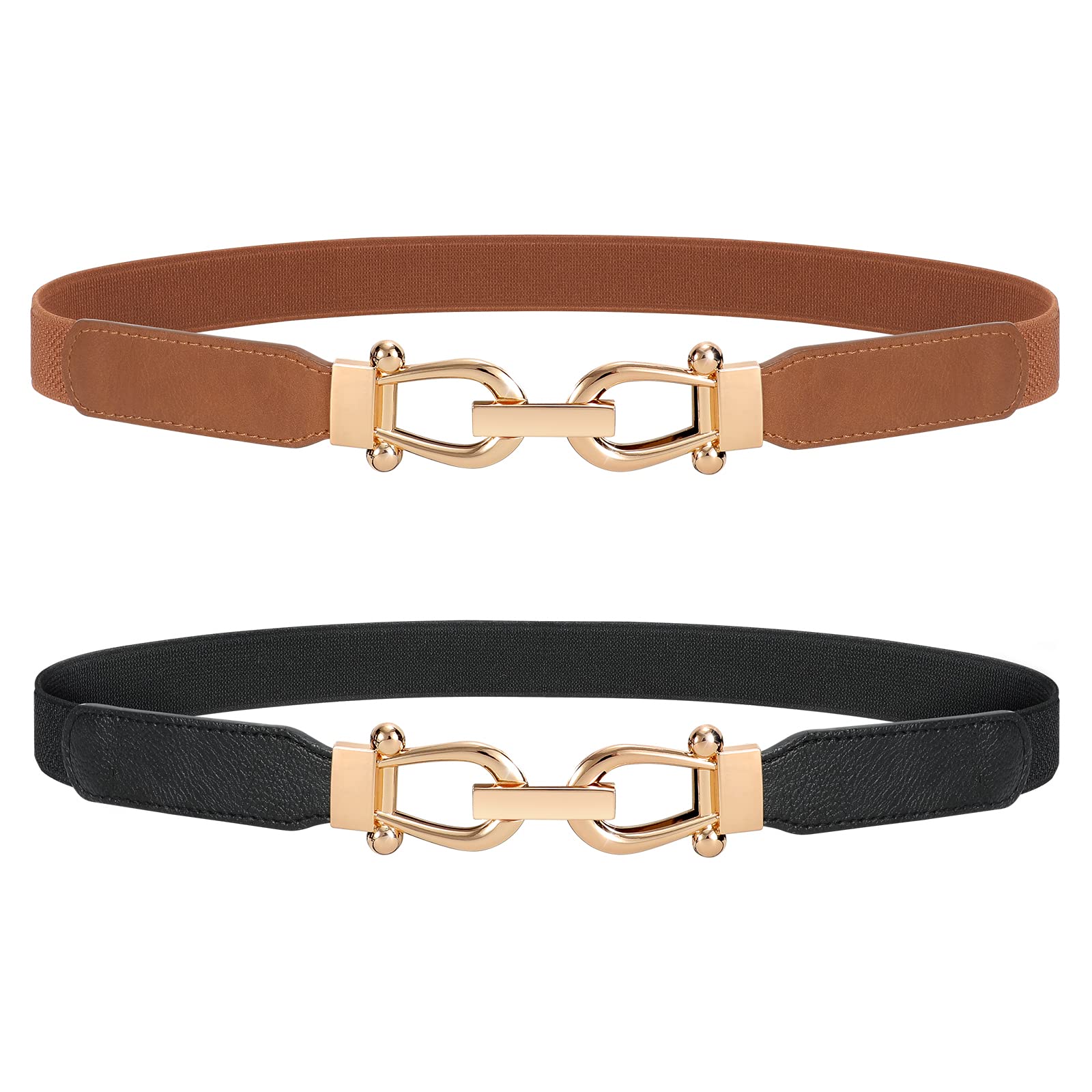 Foto 1 | Cinturón Jasgood Retro Elastic Skinny Para Mujer, Paquete De 2 - Venta Internacional.