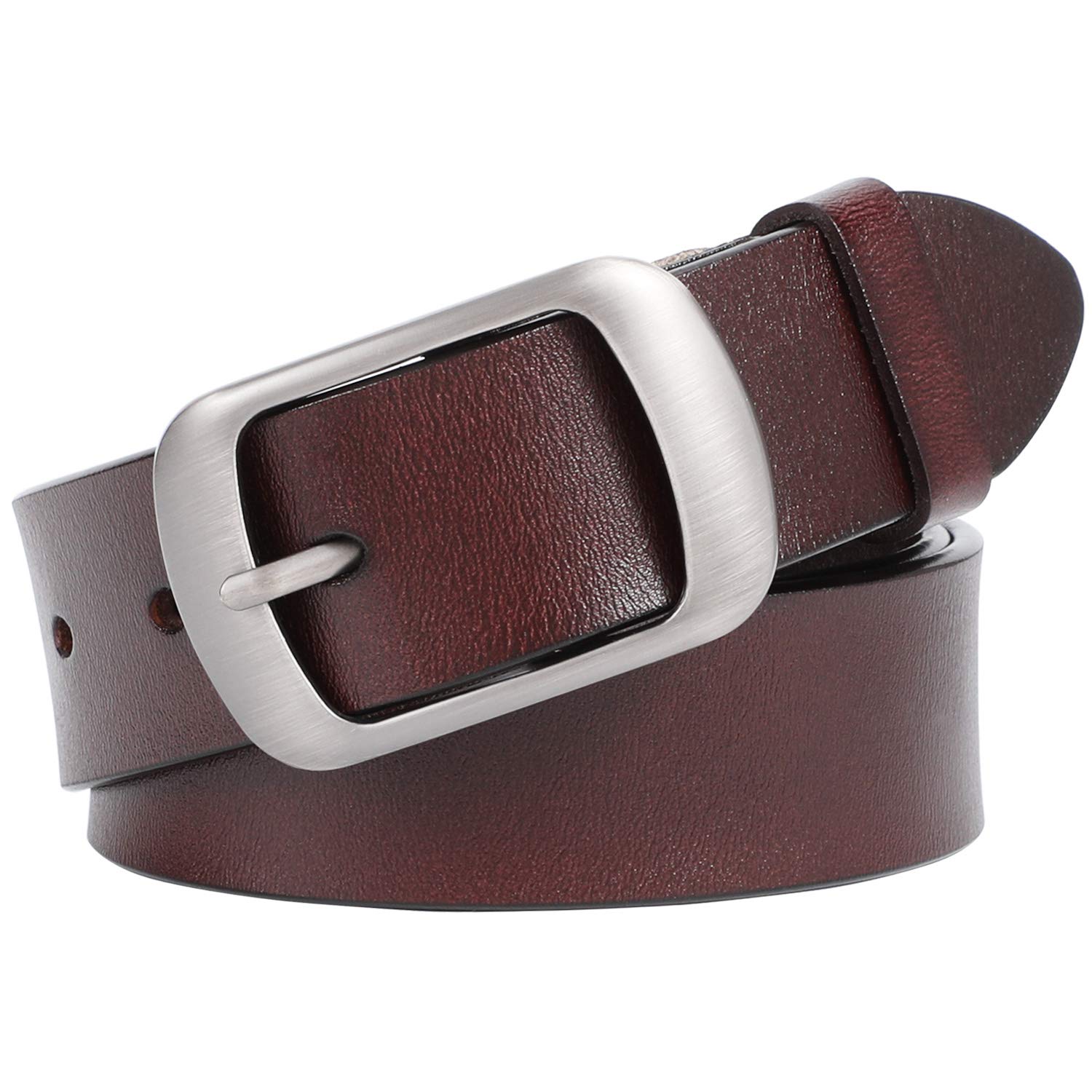 Cinturón De Piel Whippy Para Mujer, Para Pantalones Vaqueros, Color Café, Con Hebilla - Venta Internacional.