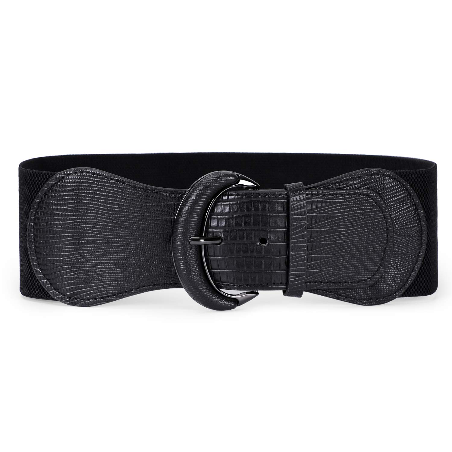 Foto 2 pulgar | Cinturón Jasgood Para Mujer Con Hebilla Elástica, Color Negro - Venta Internacional.