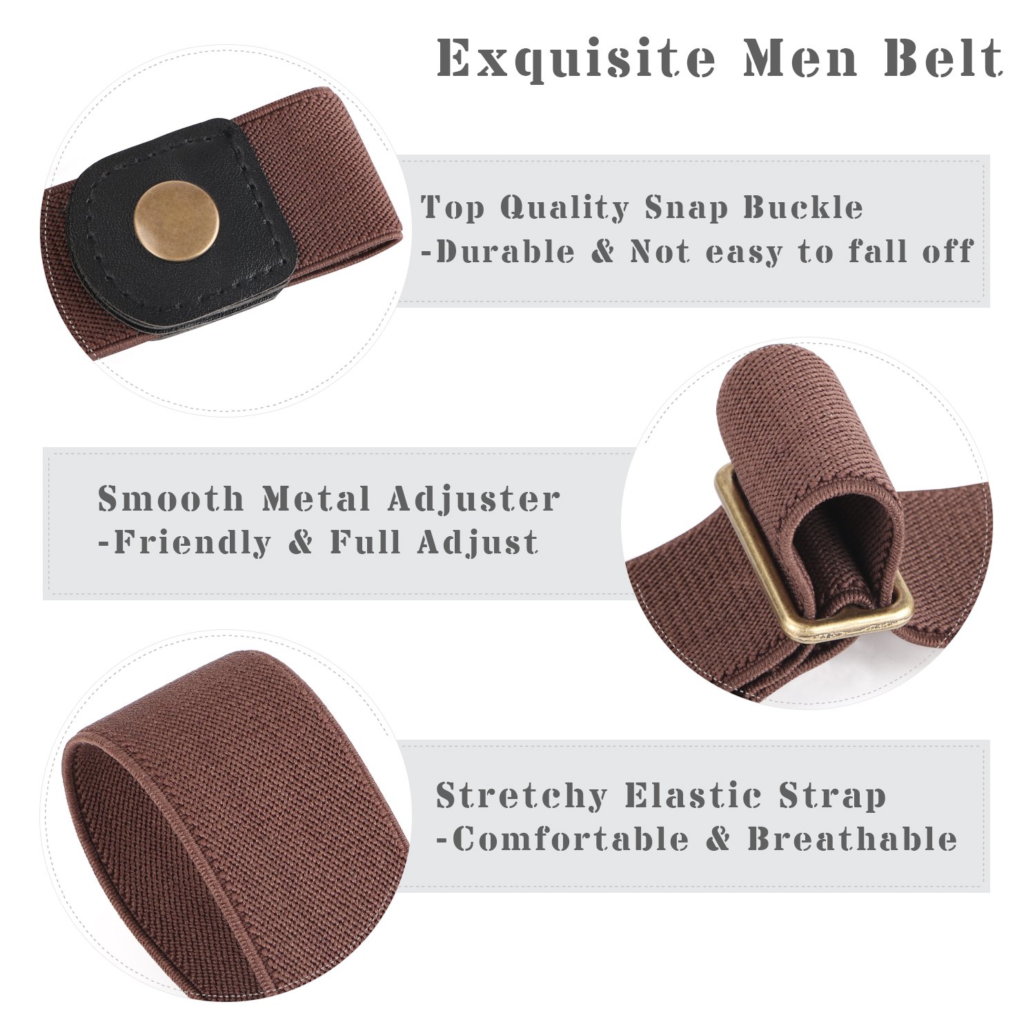 Foto 3 pulgar | Cinturón Elástico Invisible Xzqtive Para Hombres/mujeres - Venta Internacional.