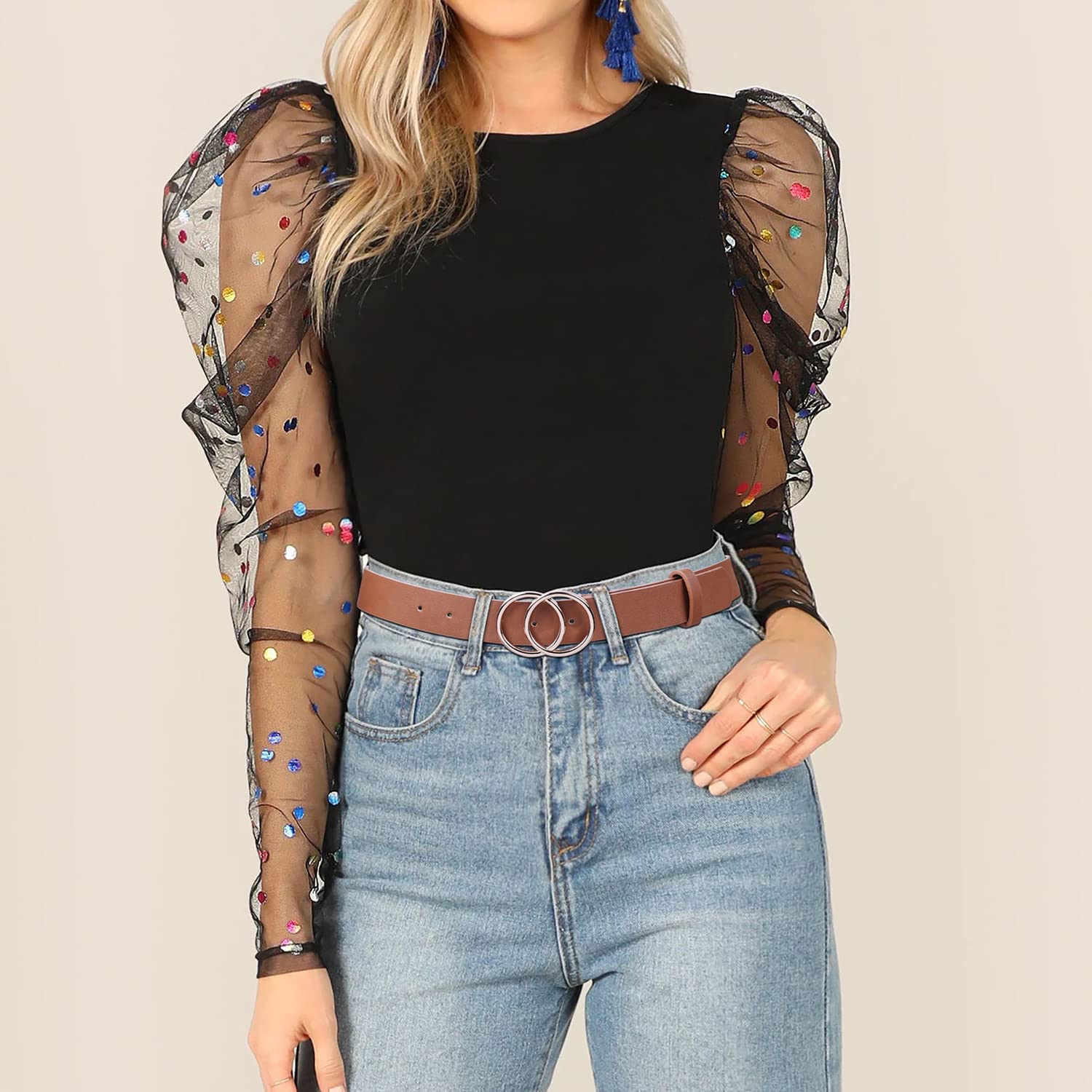 Foto 4 pulgar | Cinturones De Cuero Para Mujer Xzqtive Para Jeans, Vestidos Y Pantalones - Venta Internacional.