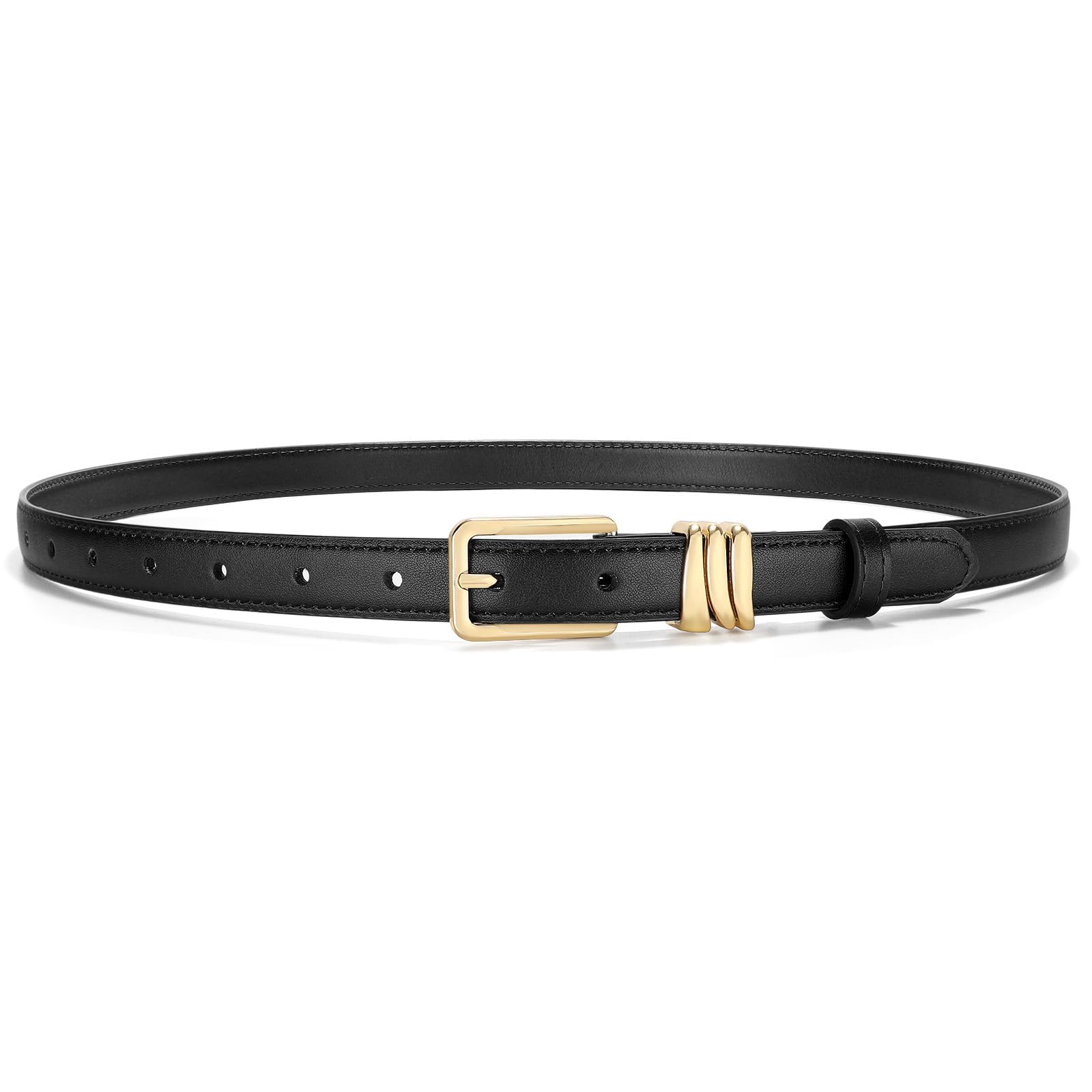 Cinturón Xzqtive De Piel Delgada Para Mujer, Negro, Para Vestidos Y Jeans - Venta Internacional.