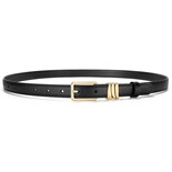 Cinturón Xzqtive De Piel Delgada Para Mujer, Negro, Para Vestidos Y Jeans - Venta Internacional.