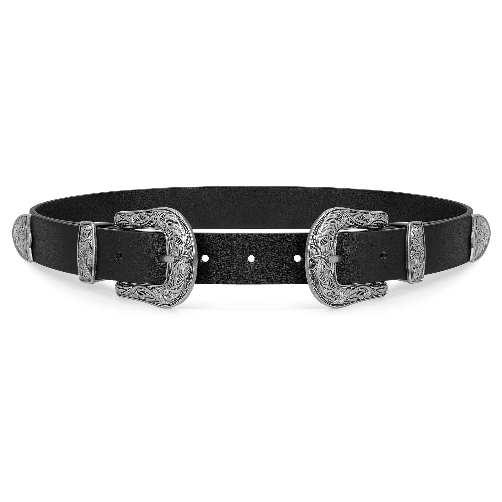 Cinturón Whippy De Piel Vaquera Vintage Con Doble Hebilla Para Mujer - Venta Internacional.