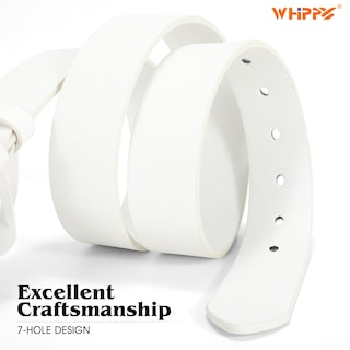 Foto 5 | Cinturón De Cuero Whippy Para Mujer Para Jeans, Pantalones Y Vestidos M, Blanco - Venta Internacional.