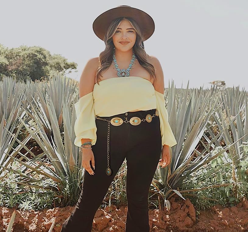 Foto 2 | Cinturón De Cadena Xzqtive Para Mujer, Estilo Bohemio, Para Vestidos, Jeans - Venta Internacional.