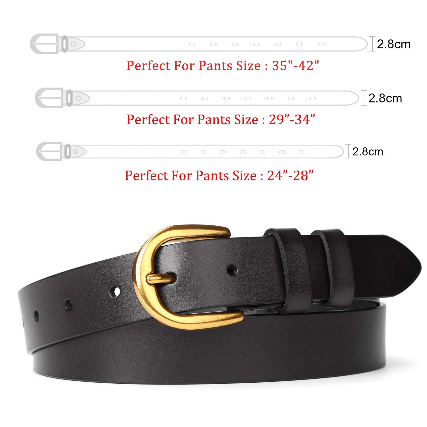 Foto 6 pulgar | Cinturón Whippy De Piel Auténtica Casual Para Mujer, Para Jeans, Color Negro - Venta Internacional.