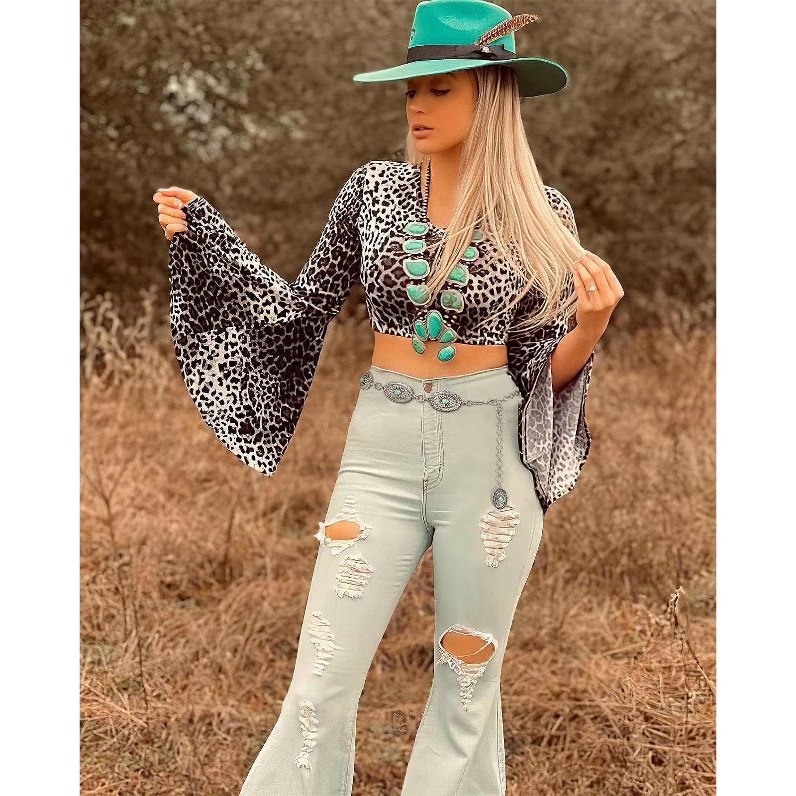 Foto 4 pulgar | Cinturón De Cadena Xzqtive Para Mujer, Estilo Bohemio, Para Vestidos, Jeans - Venta Internacional.