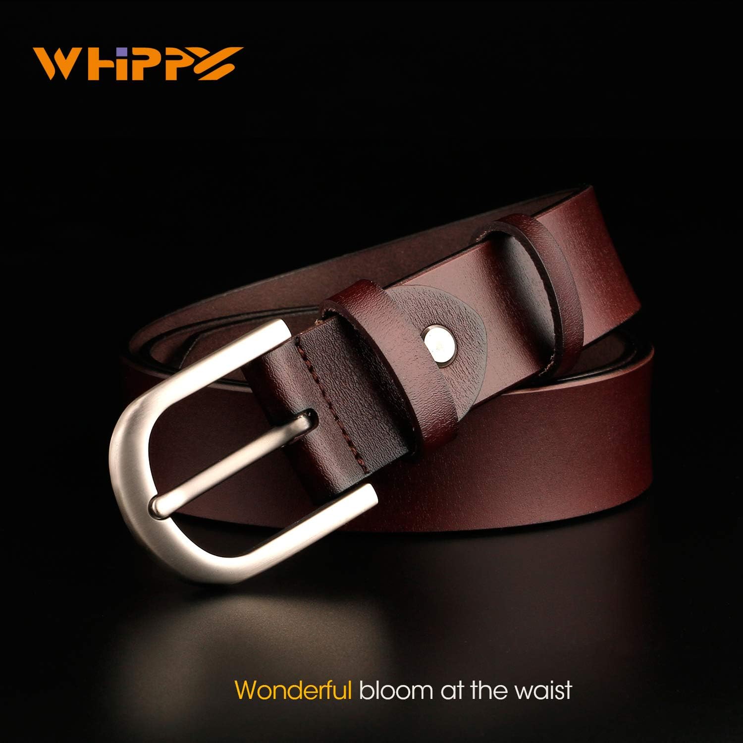 Foto 4 pulgar | Cinturón De Cuero Whippy Para Mujer, Negro, Para Jeans, Pantalones Y Vestidos - Venta Internacional.