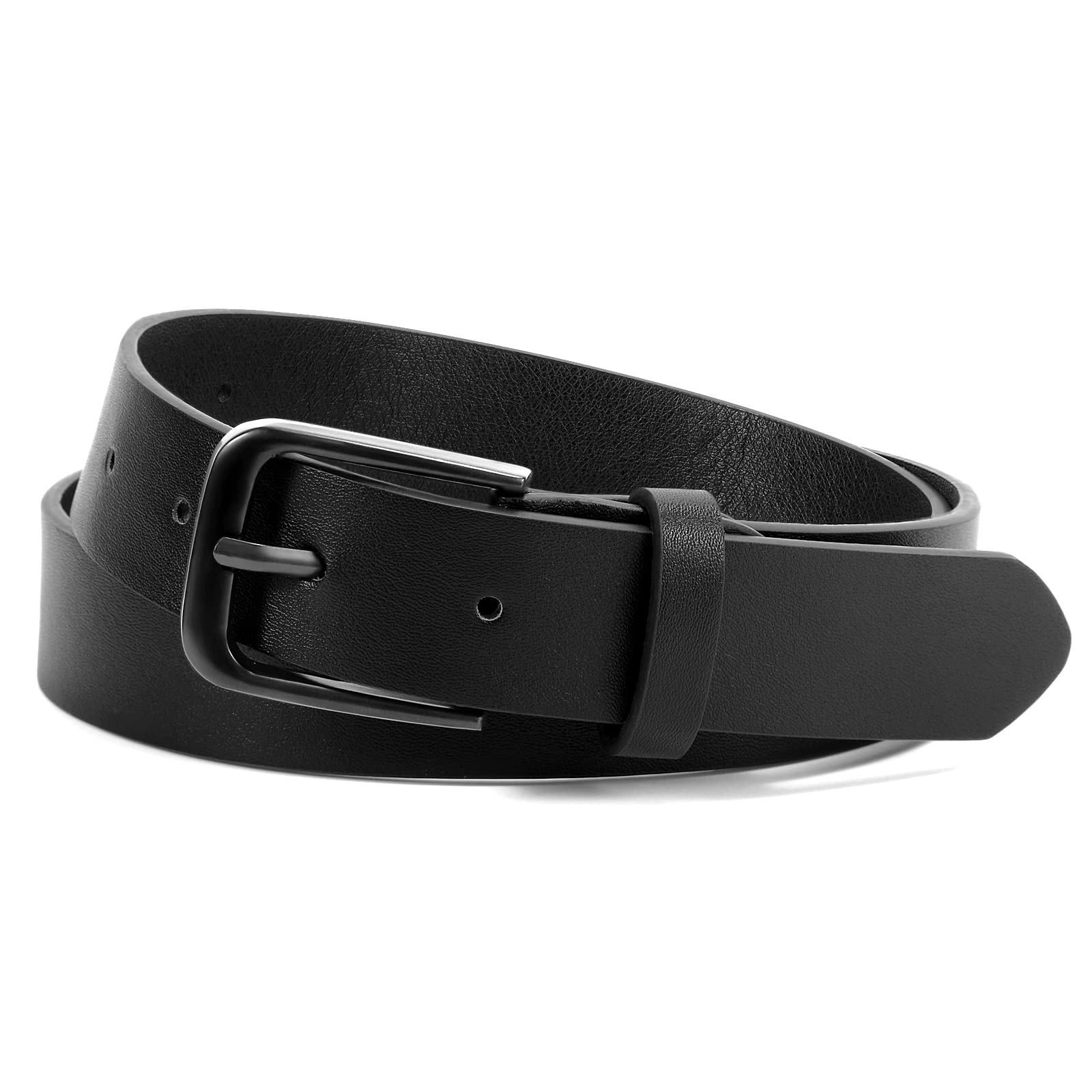 Foto 2 pulgar | Cinturón De Cuero Whippy Casual Para Mujer Para Jeans Con Hebilla Negra - Venta Internacional.