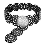 Cinturón Vaquero Jasgood Wide Hollow Disc De Piel Para Mujer - Venta Internacional.
