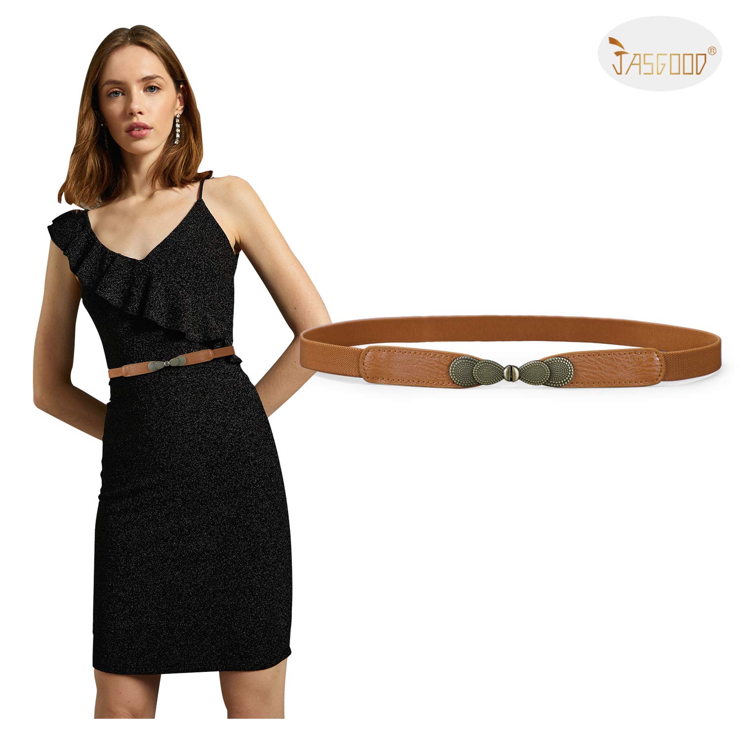 Foto 3 pulgar | Cinturón Elástico Jasgood Para Mujer, Delgado, Elástico, Para Cintura De 89 A 107 Cm - Venta Internacional.