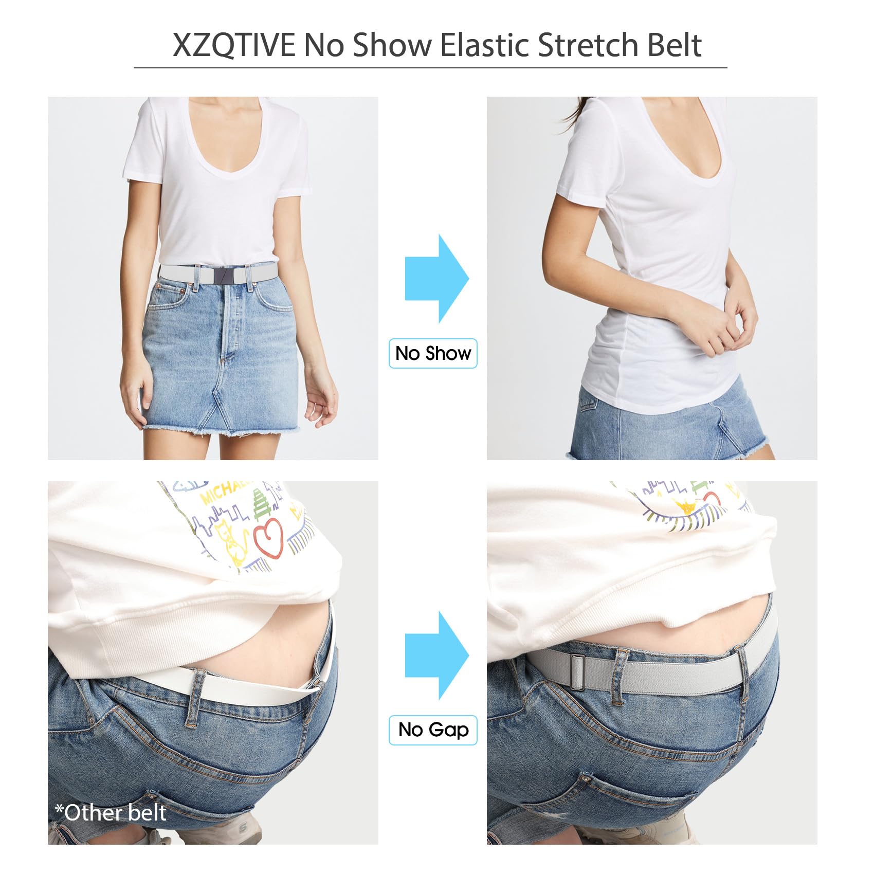 Foto 5 | Cinturón Elástico Invisible Xzqtive No Show Para Mujer - Venta Internacional.