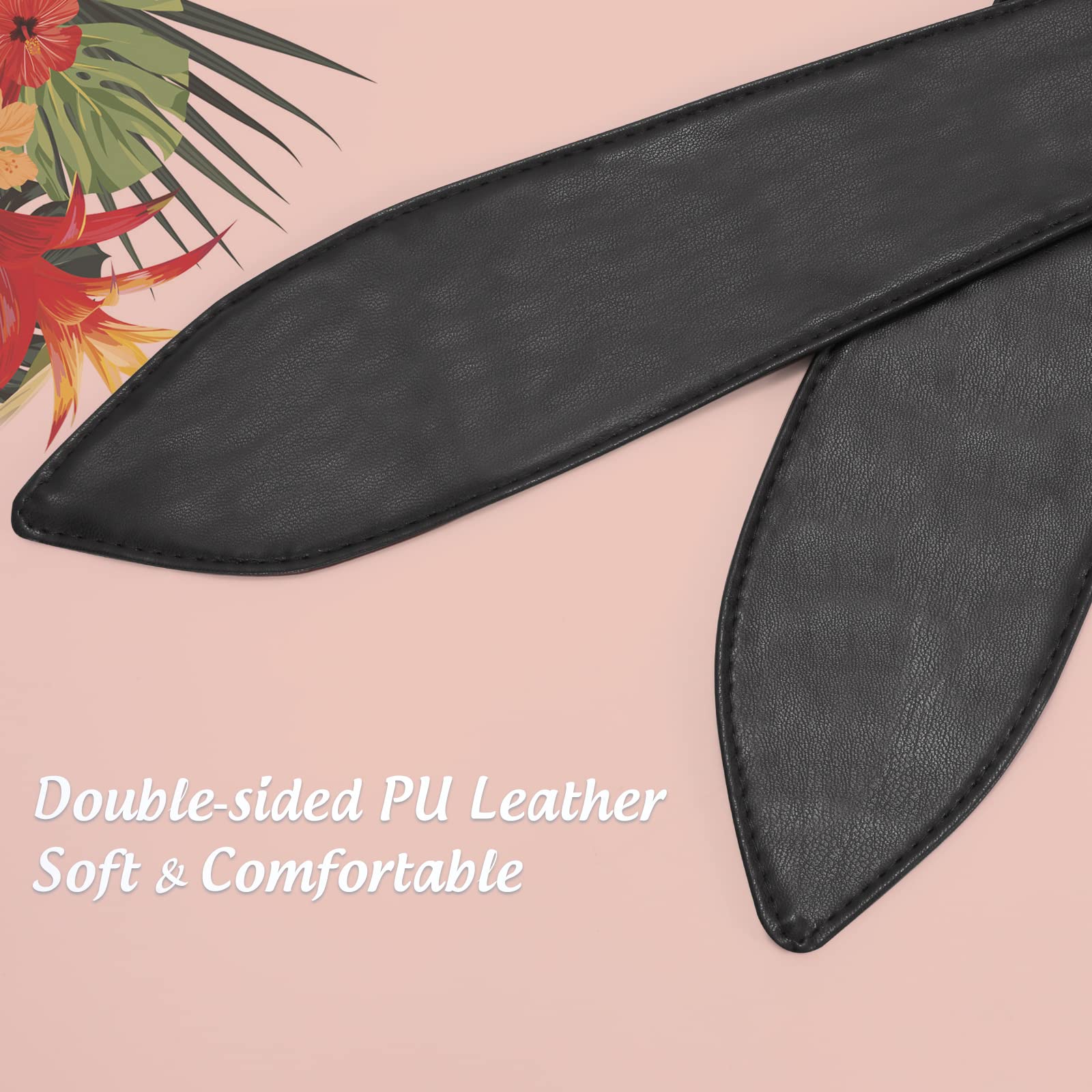 Foto 4 pulgar | Cinturón Obi Belt Whippy A La Moda Para Mujer, Cintura Ancha, Negra - Venta Internacional.