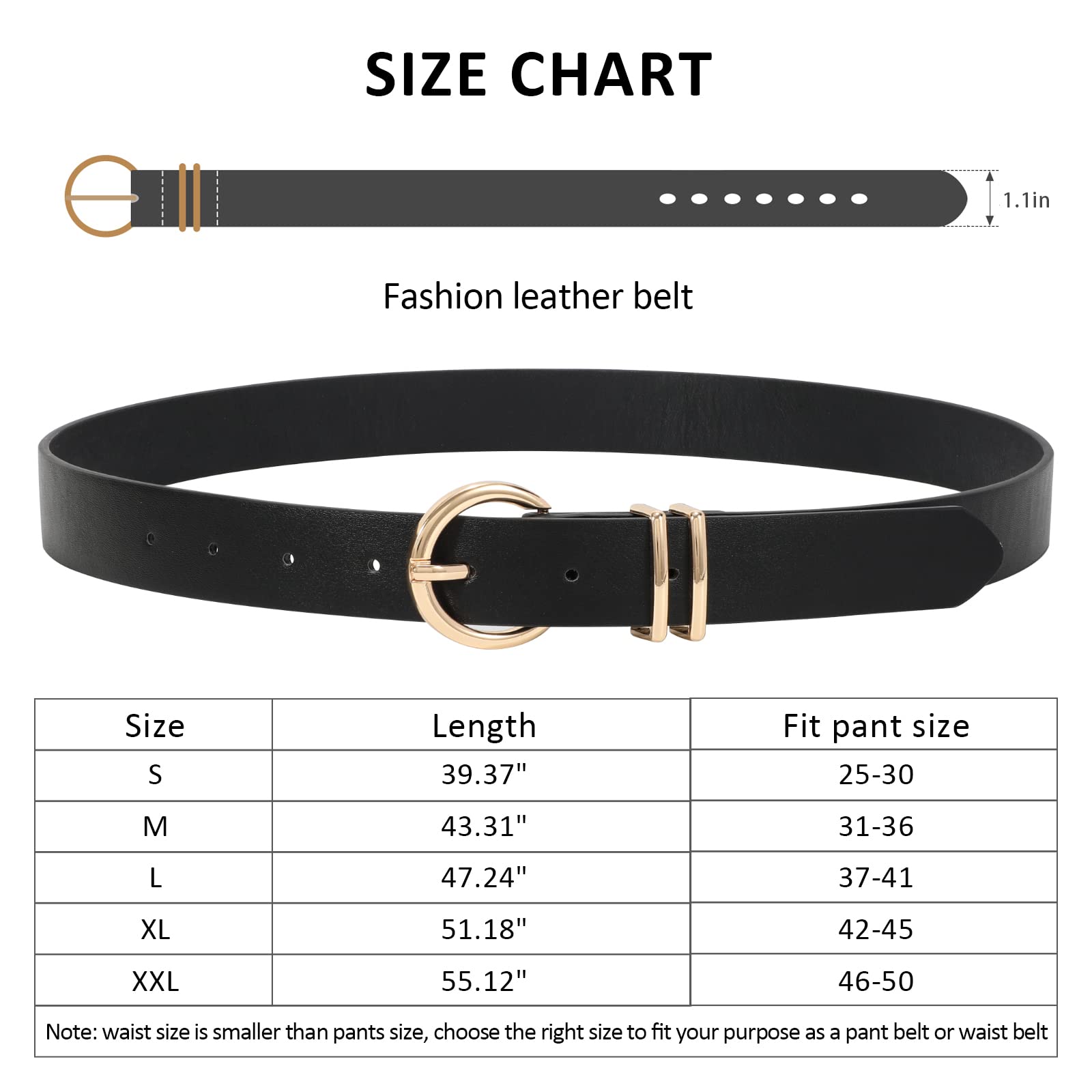 Foto 6 pulgar | Pantalones Vaqueros De Cuero Belt Xzqtive Para Mujer Con Hebilla Dorada - Venta Internacional.