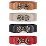 Cinturones Jasgood Para Mujer, Vintage, Elásticos Y Anchos, Paquete De 4 - Venta Internacional.