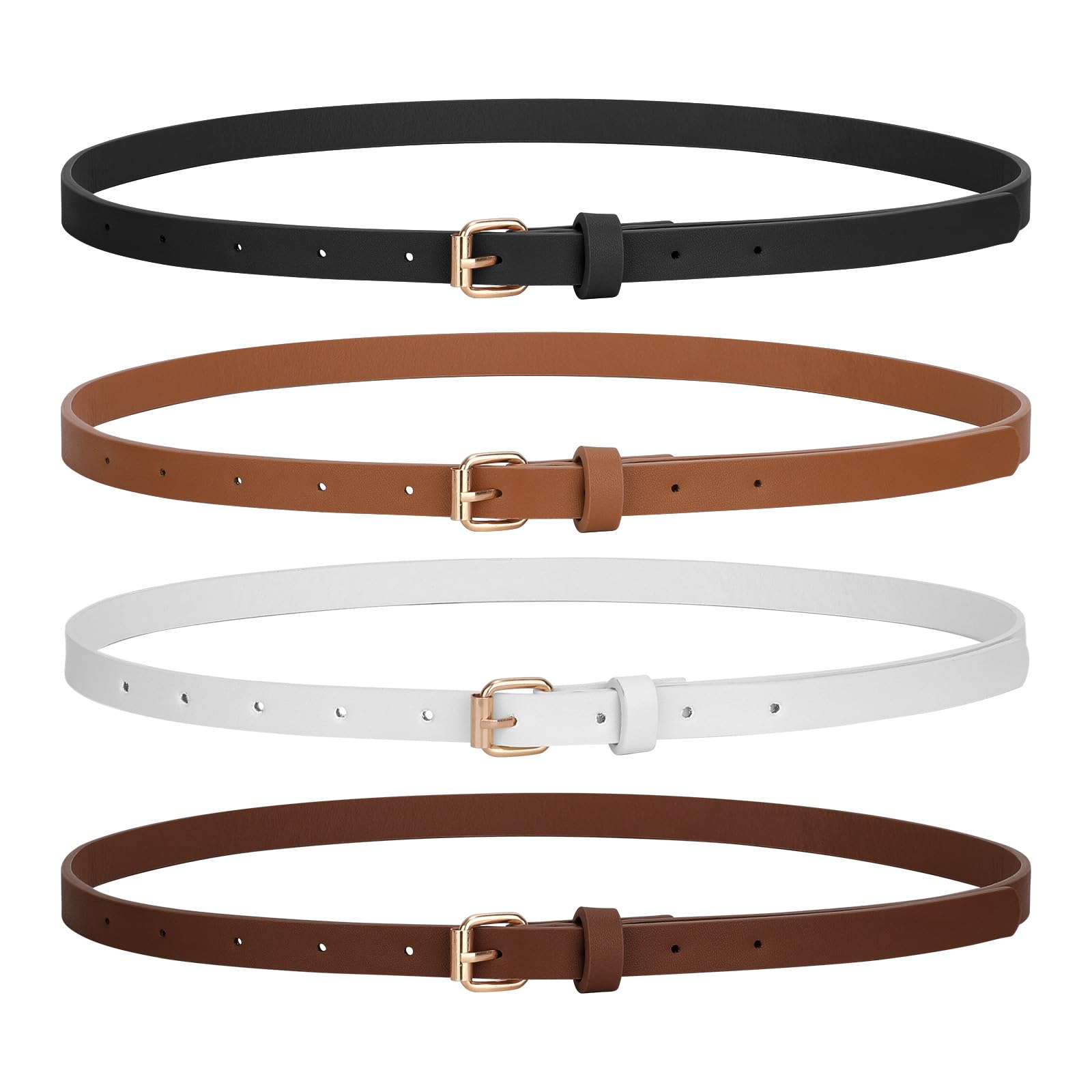 Foto 1 | Cinturón De Piel Ajustado Jasgood Para Mujer, Paquete De 4 - Venta Internacional.