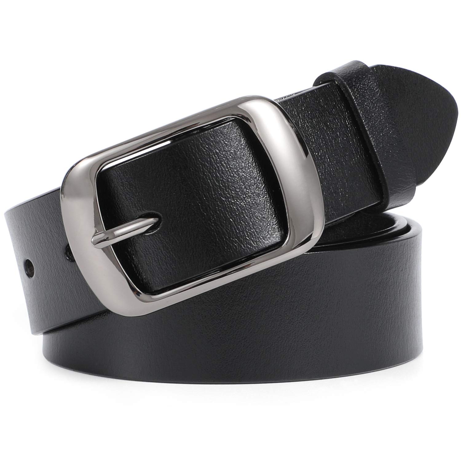 Foto 2 pulgar | Cinturón De Piel Whippy Para Mujer, Pantalones Vaqueros Con Hebilla, Color Negro - Venta Internacional.