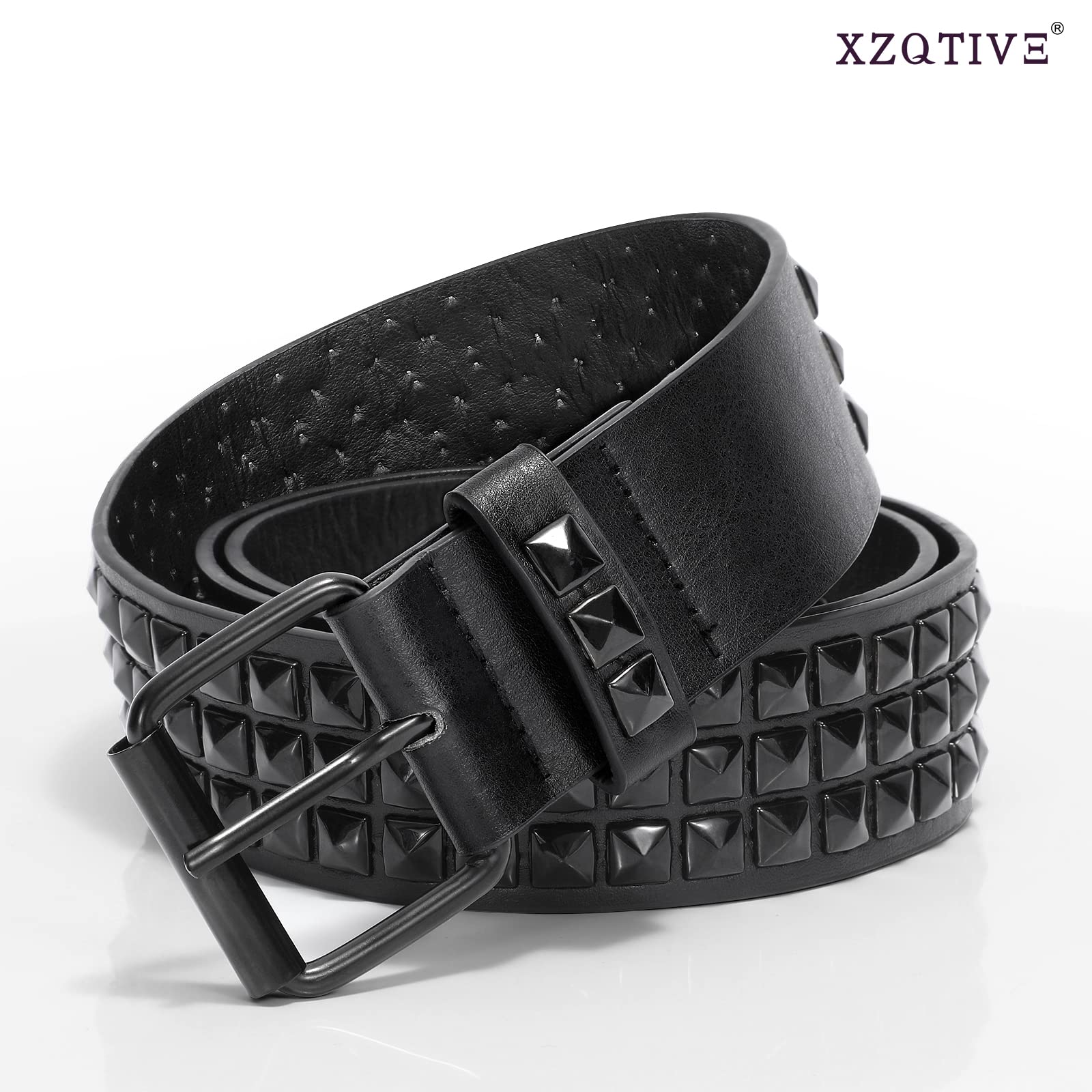 Foto 3 pulgar | Cinturón Con Tachuelas Xzqtive Punk Rivet Leather Para Mujer/hombre Negro - Venta Internacional.