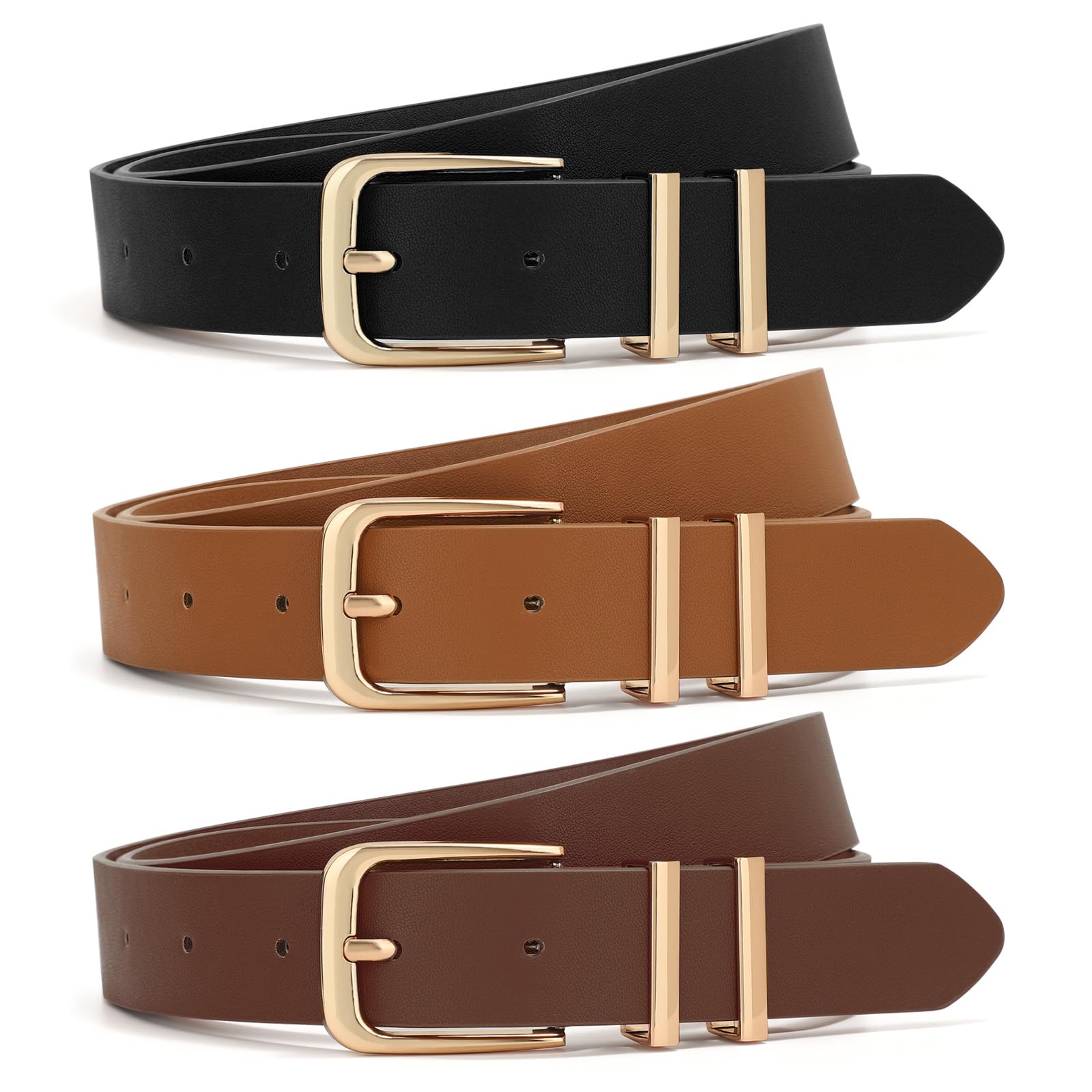 Foto 1 | Pantalones Vaqueros De Cuero Belt Xzqtive Para Mujer Con Hebilla Dorada - Venta Internacional.