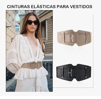 Foto 2 | Cinturones Xtellar Elásticos Anchos Para Mujer 4 Colores 4 Pzas