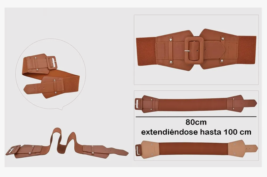Foto 3 | Cinturones Xtellar Elásticos Anchos Para Mujer  4 Colores  4 Pzas