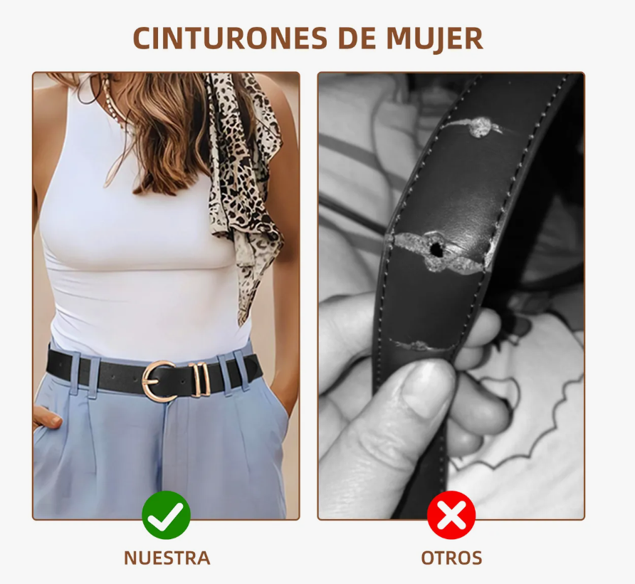 Foto 4 pulgar | 3pcs Cinturón Xtellar De Mujer Joven Y De Moda Cinturón De Piel