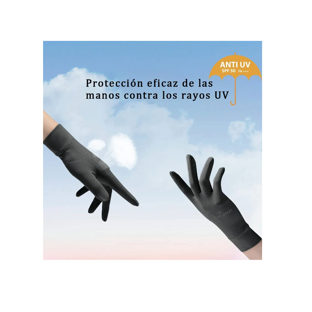 Foto 3 pulgar | Guantes de Protección Solar Xuelunzi color Negro para Mujer