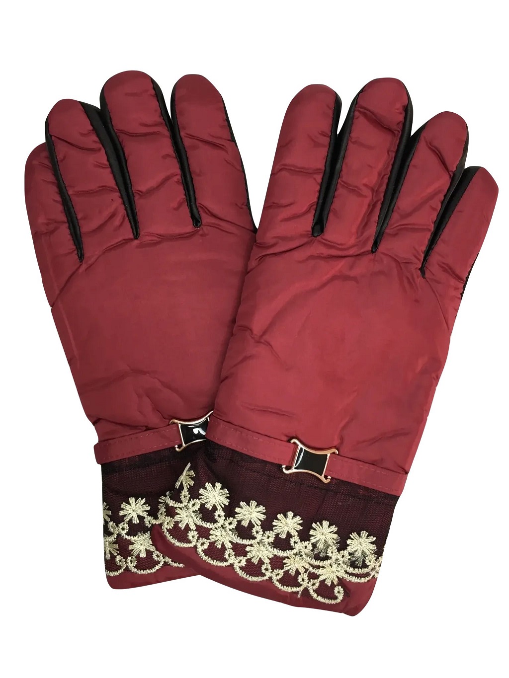 Guantes de Invierno Bordados Valiz Mk-32 Rojo