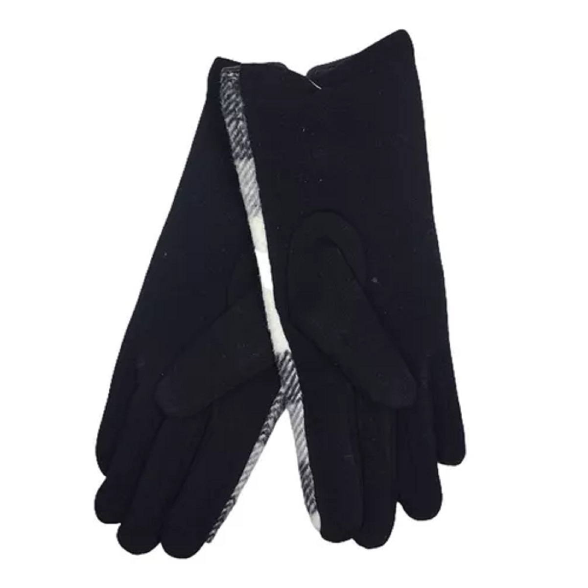 Foto 2 | Guantes de Invierno Valiz Negros a Cuadros para Dama
