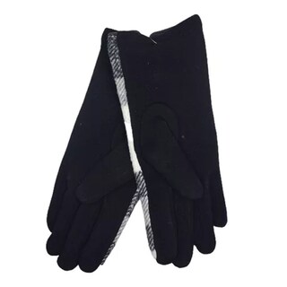 Foto 2 | Guantes de Invierno Valiz Negros a Cuadros para Dama