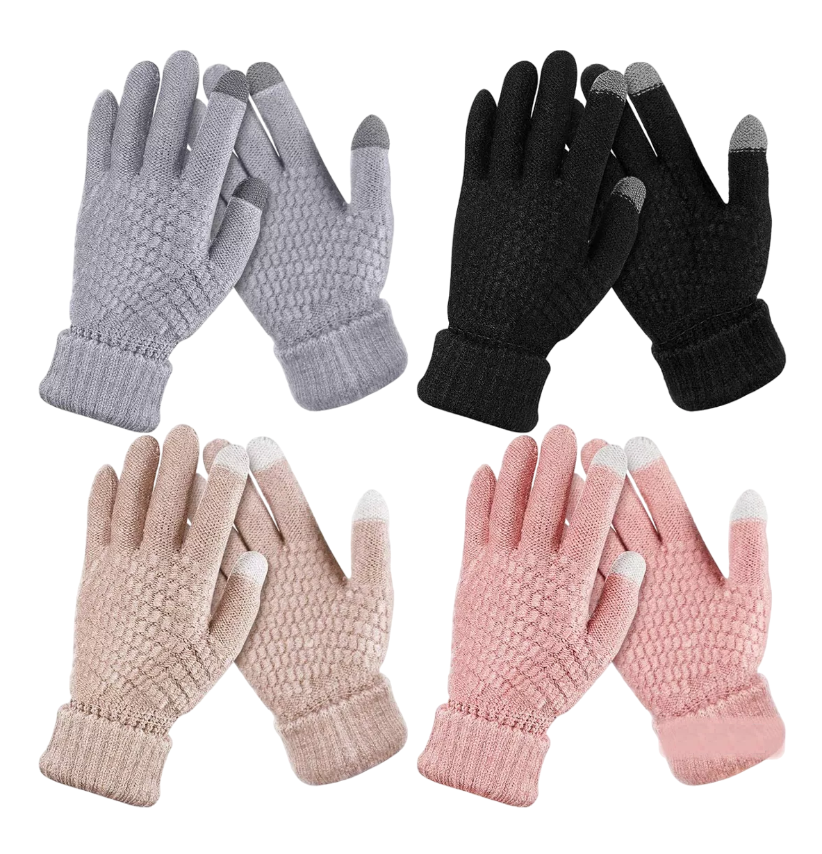 Guantes Invernales de Lana Belug Multicolor 4 Pares