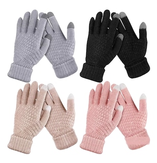 Foto 1 | Guantes Invernales de Lana Belug Multicolor 4 Pares