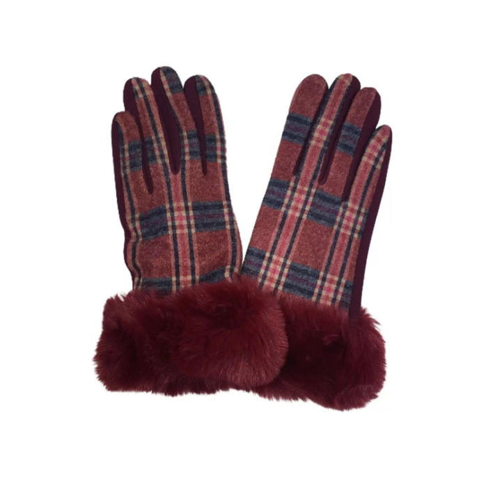 Foto 2 pulgar | Guante de Invierno Valiz con Pompón Vg0074w Vino