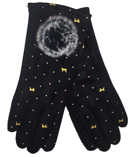 Foto 1 | Guante Invierno Para Dama Pompón Vg0049w Negro
