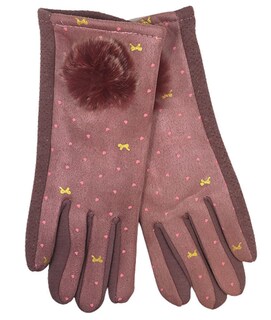 Foto 1 | Guante Invierno Para Dama Pompón Vg0049w Rosa