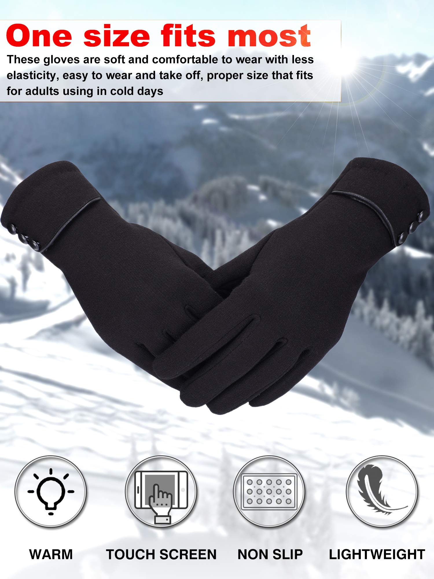 Foto 4 pulgar | Guantes Patelai De Invierno Para Enviar Mensajes De Texto Con Pantalla Táctil Para Mujer, 3 Pares - Venta Internacional