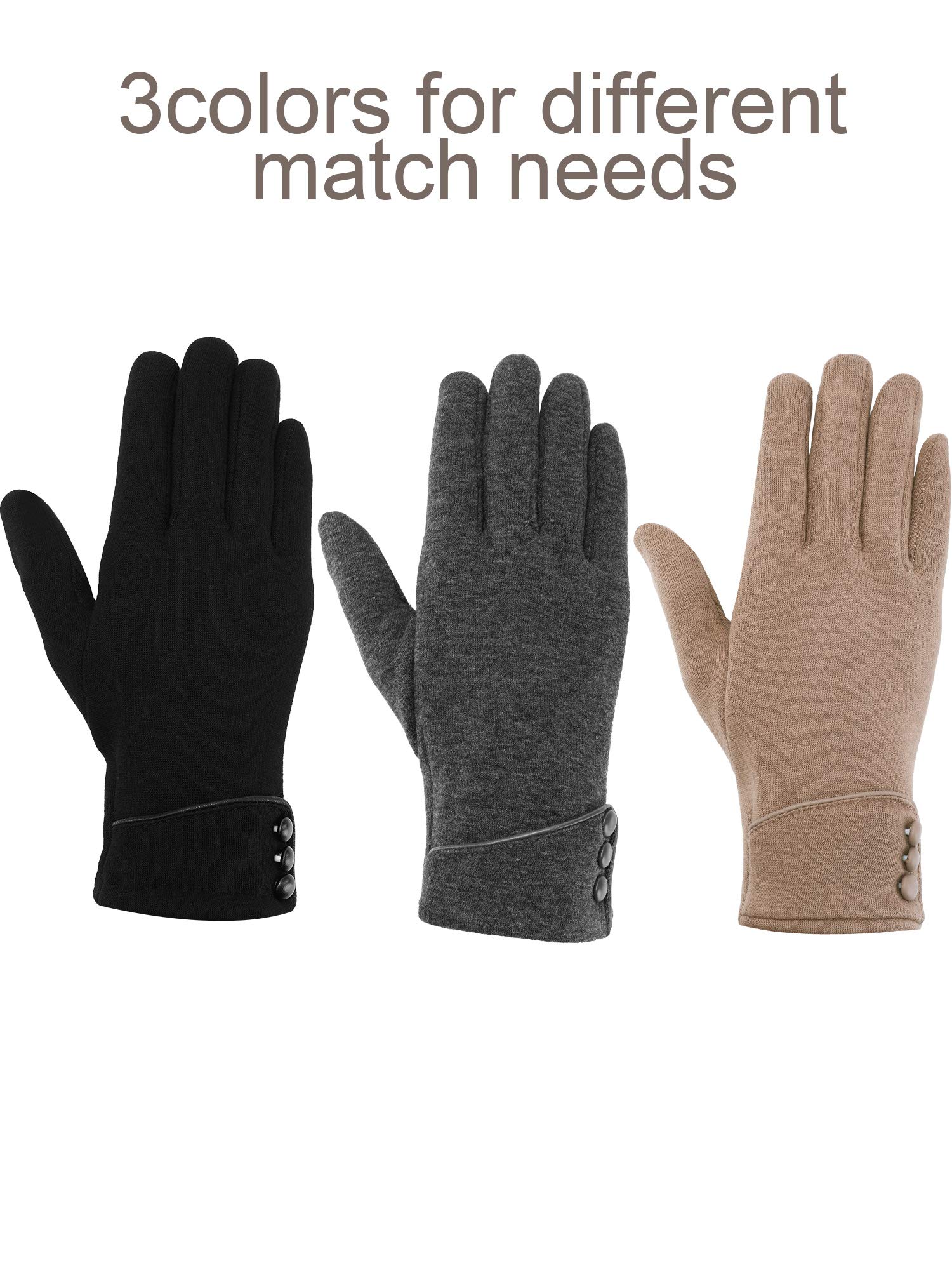 Foto 8 pulgar | Guantes Patelai De Invierno Para Enviar Mensajes De Texto Con Pantalla Táctil Para Mujer, 3 Pares - Venta Internacional