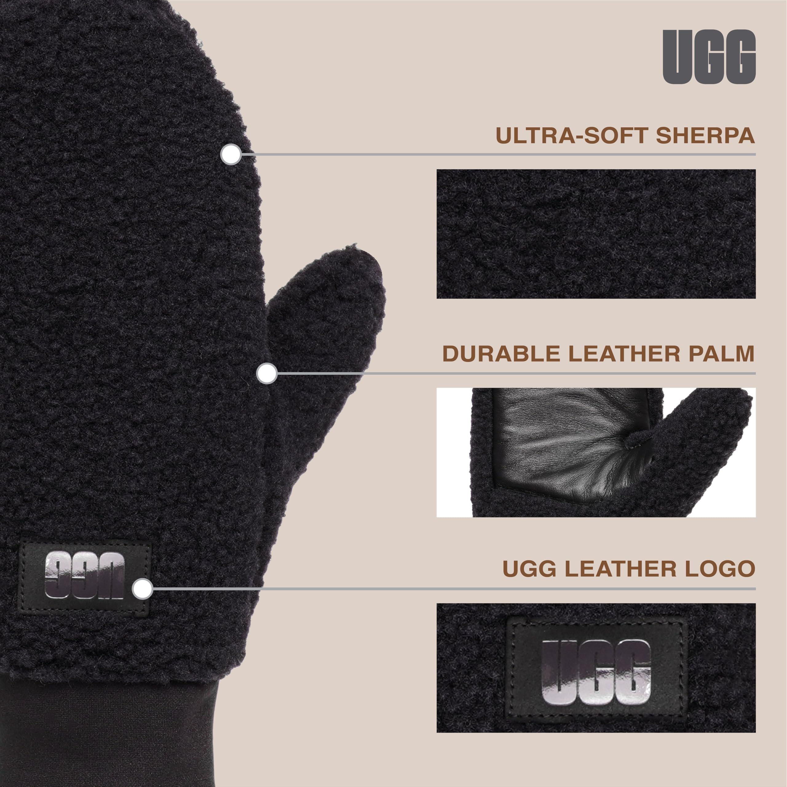 Foto 4 pulgar | Guantes Ugg para Mujer Talla L-xl - Venta Internacional