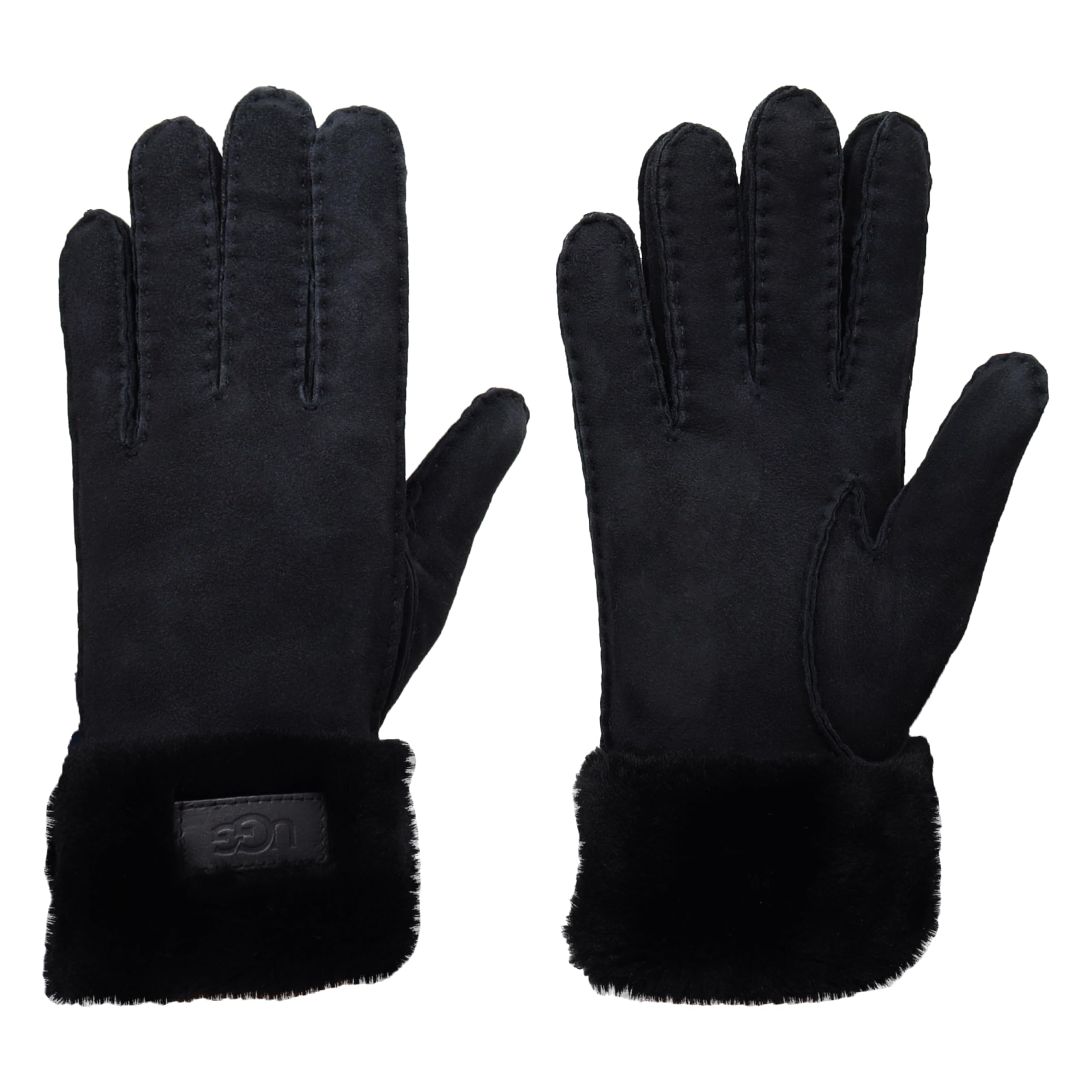 Foto 1 | Guantes de Invierno Ugg de Piel Negro para Mujer - Venta Internacional