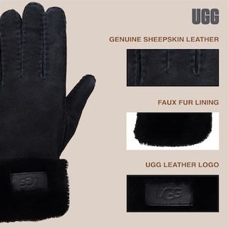 Foto 4 | Guantes de Invierno Ugg de Piel Negro para Mujer - Venta Internacional