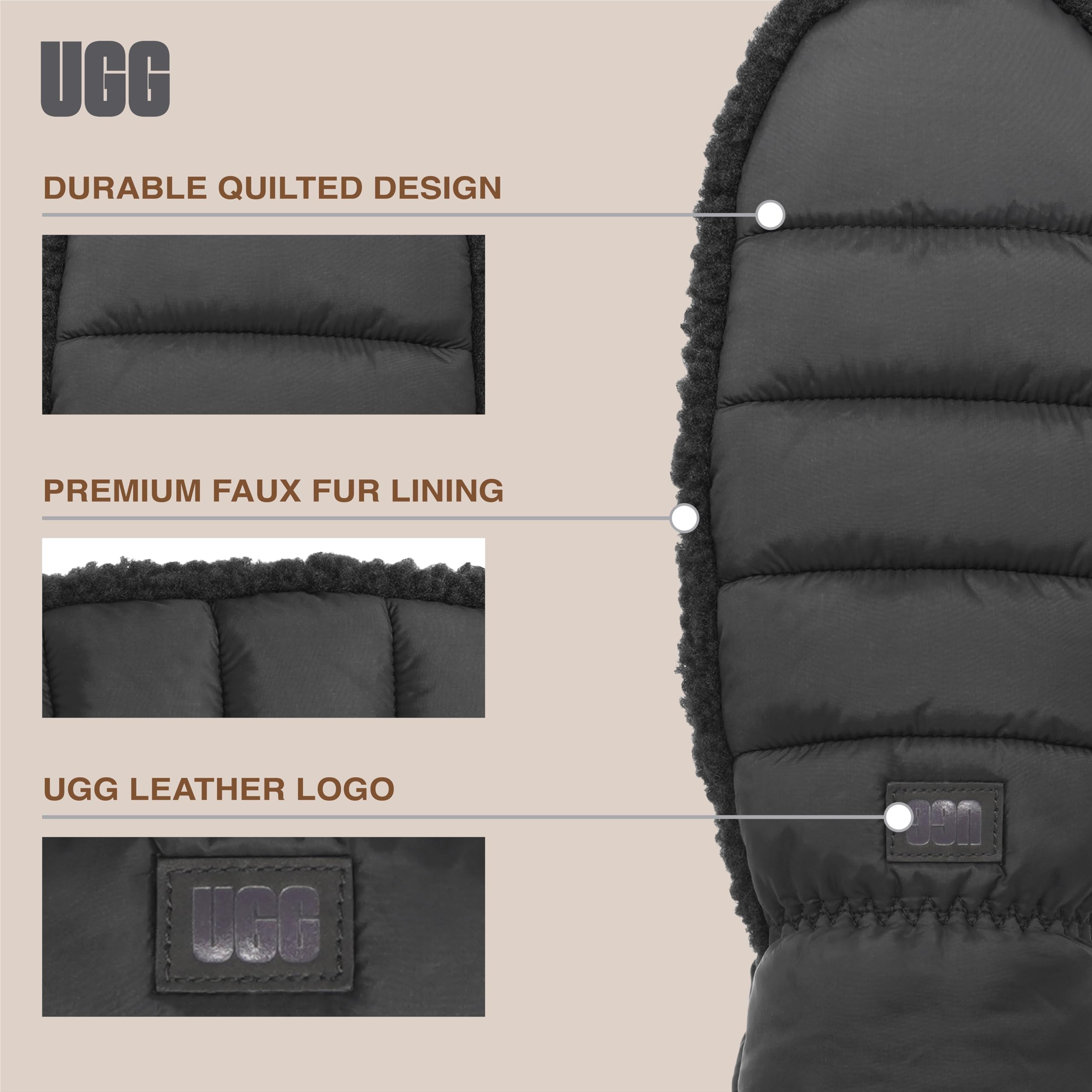 Foto 4 pulgar | Guantes Ugg Uggfluff Talla S/m - Venta Internacional