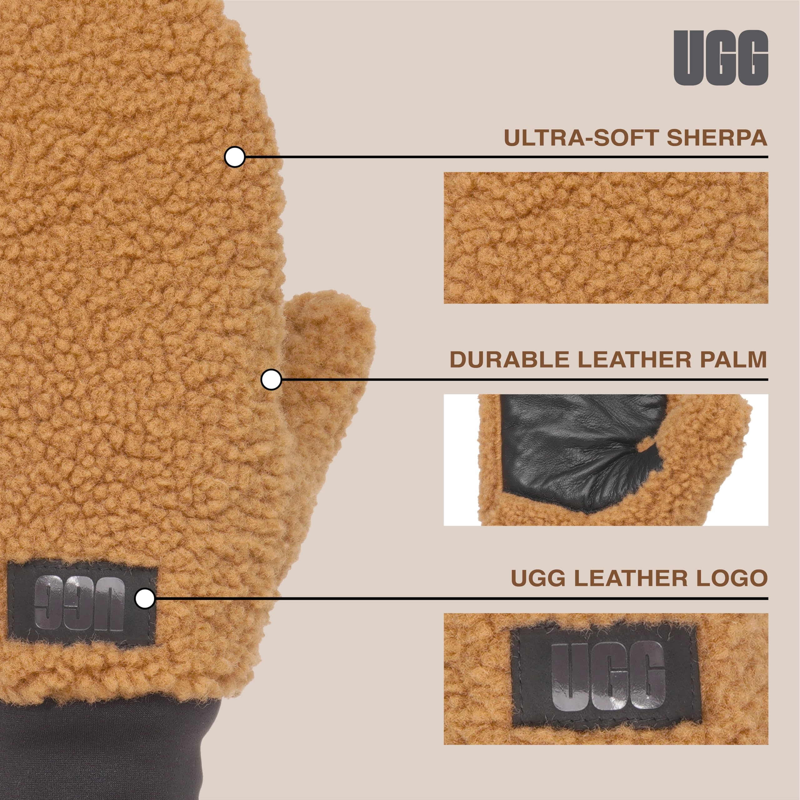 Foto 4 pulgar | Guantes Ugg Uggfluff - Venta Internacional