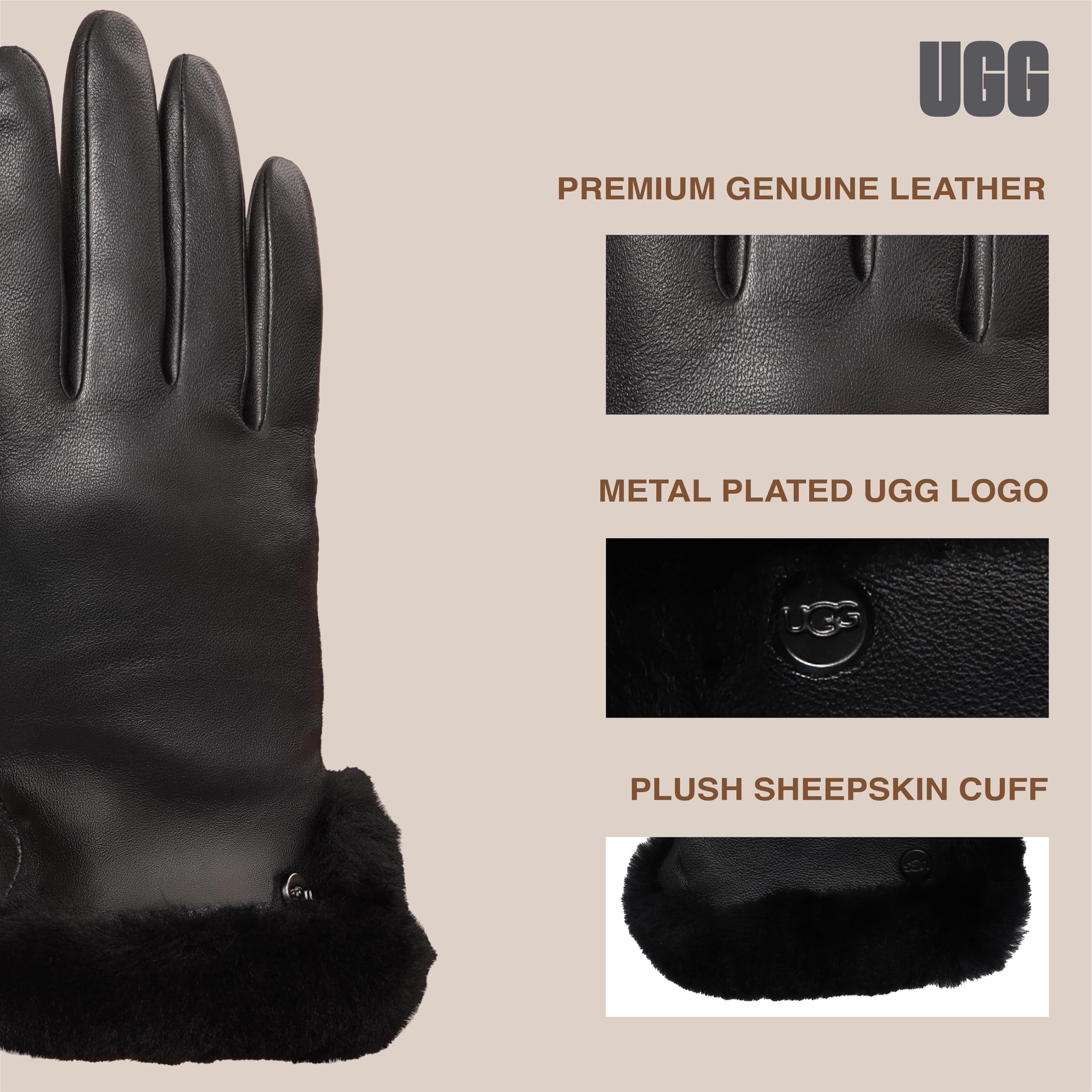 Foto 5 pulgar | Guantes Ugg de Piel Oveja Talla S - Venta Internacional