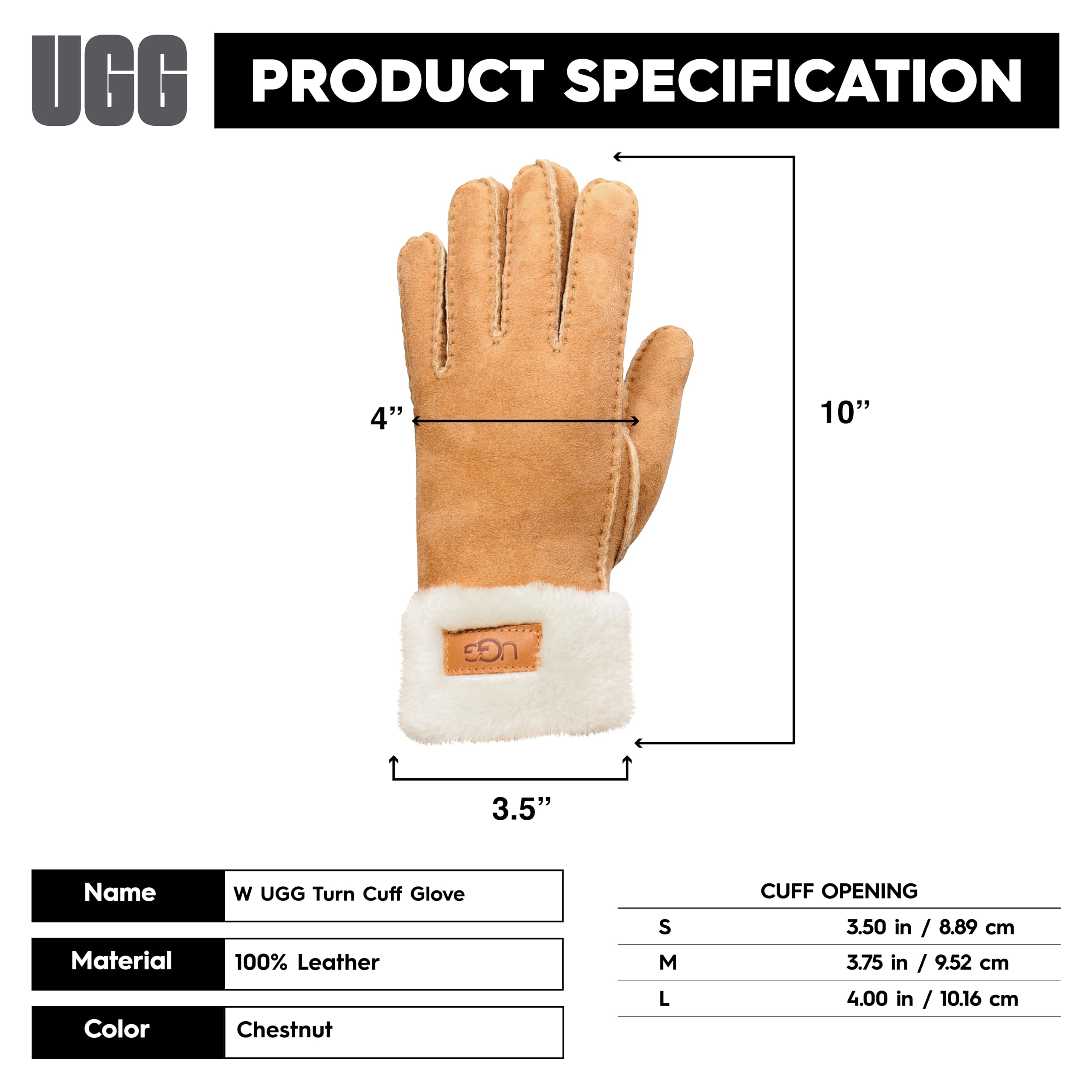 Foto 6 pulgar | Guantes de Invierno Ugg de Piel Café para Mujer - Venta Internacional