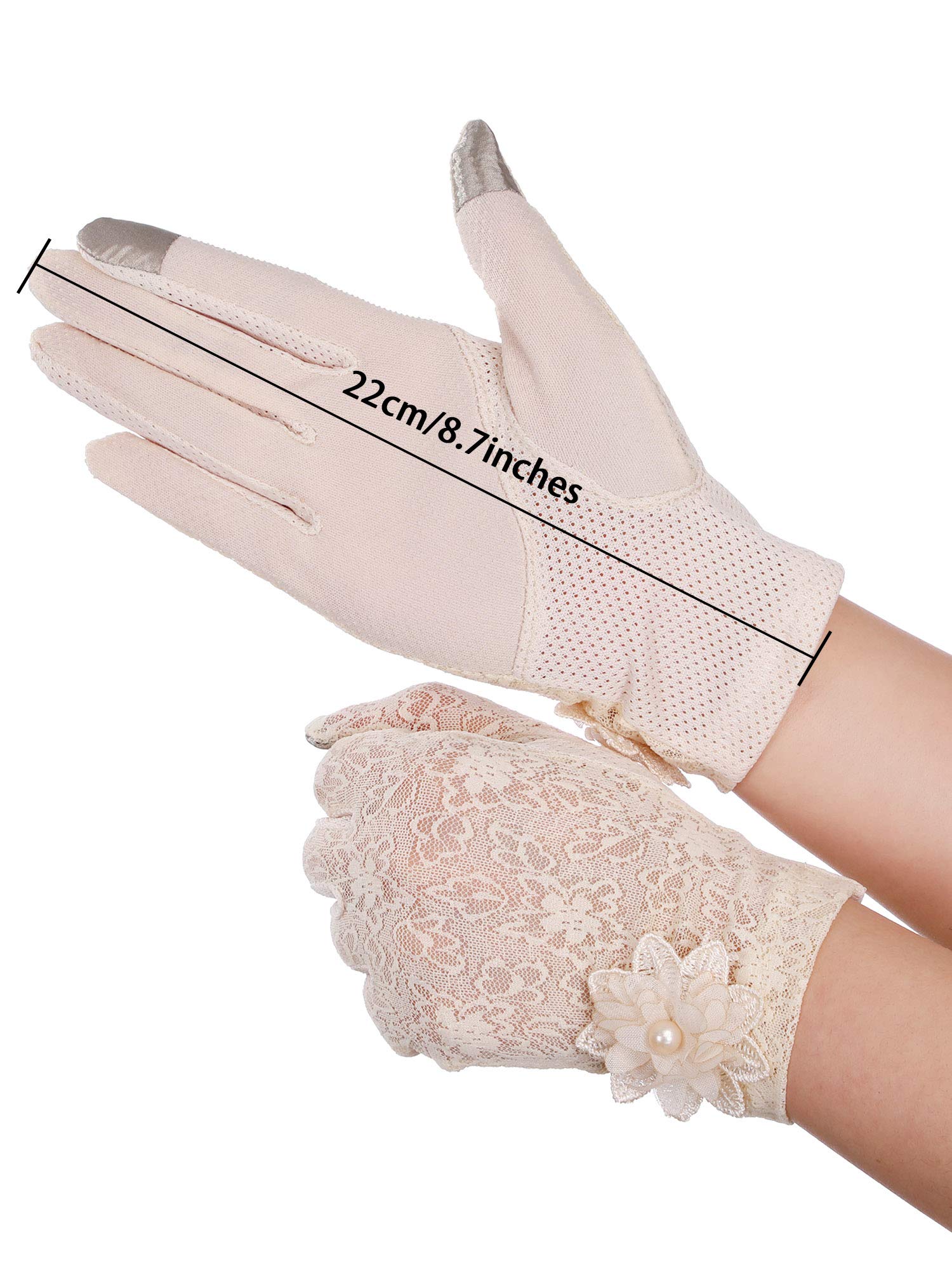 Foto 4 pulgar | Guantes De Encaje Skylety De Los Años 20 Con Estampado Floral Para Fiesta De Té, 3 Pares - Venta Internacional.
