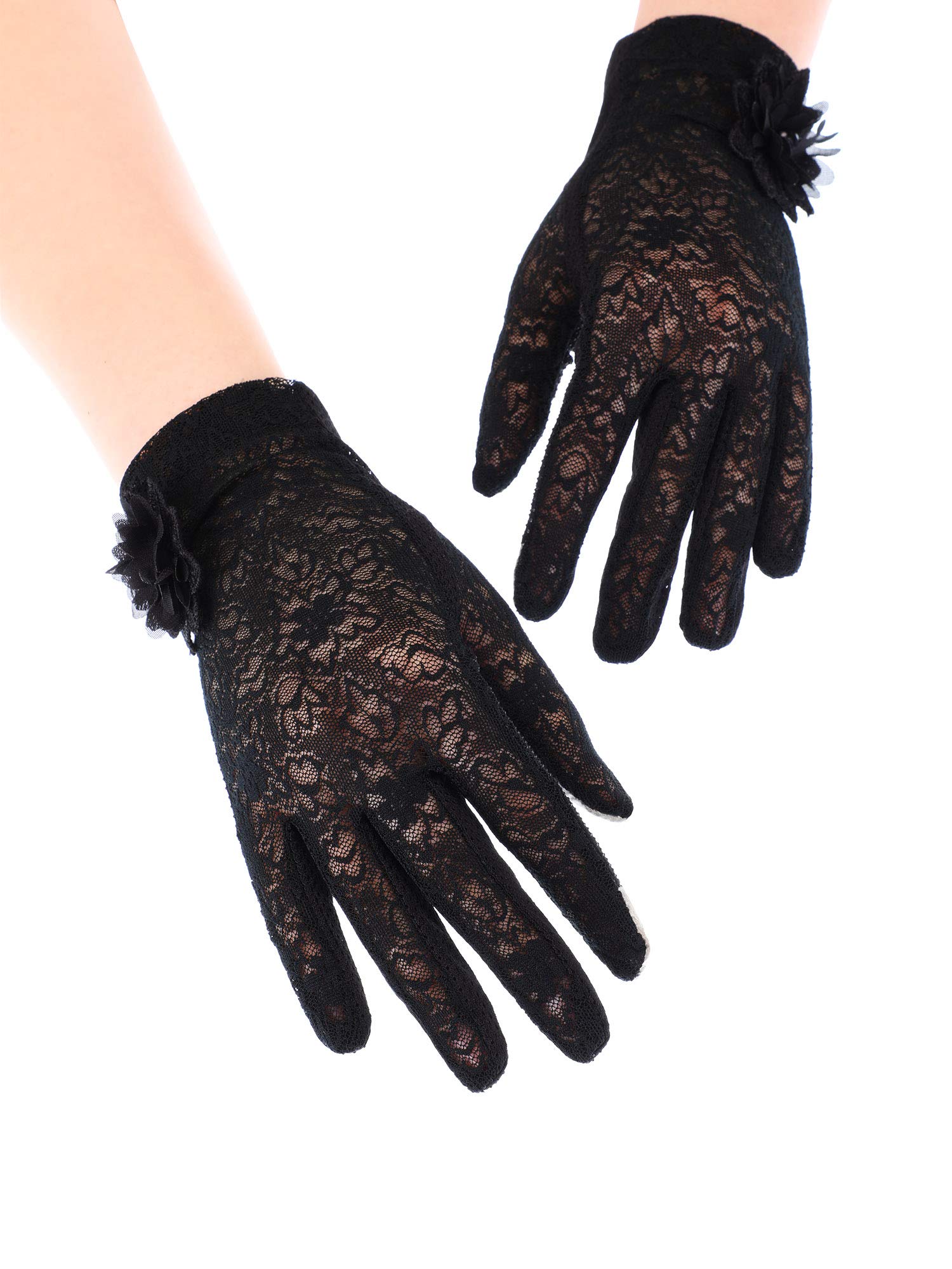 Foto 5 pulgar | Guantes De Encaje Skylety De Los Años 20 Con Estampado Floral Para Fiesta De Té, 3 Pares - Venta Internacional.