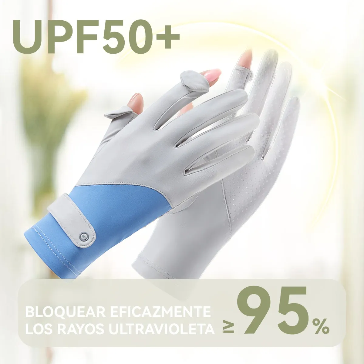 Foto 3 pulgar | 2par Guantes Protección Solar Antideslizantes Eo Safe Imports Esi-20023 Azul